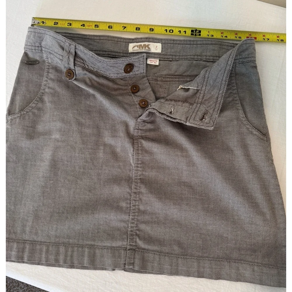 AMK Jackson Hole Wyoming‎ Short Skirt Lightweight Cotton Button Fly Size 2